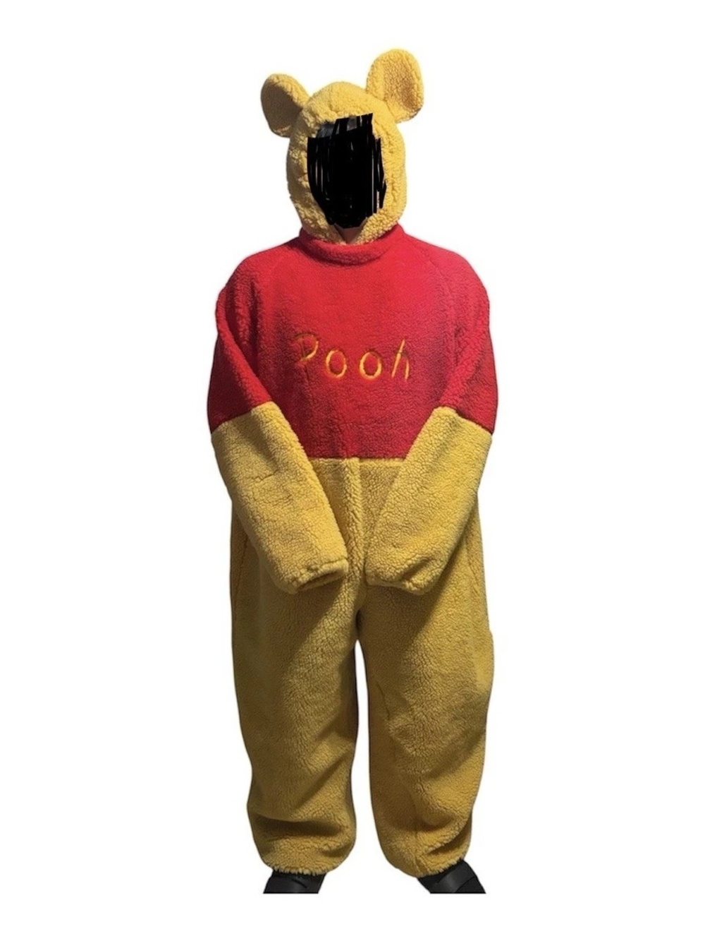 Vtg 1990s Disney Store Adult Sz S/M Winnie the Pooh One Piece Halloween Costume